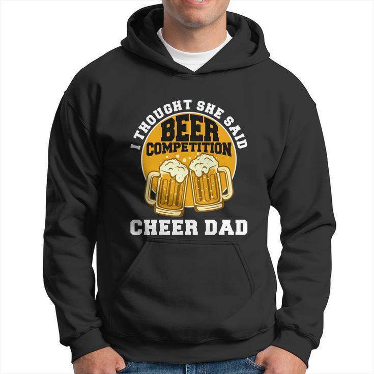 Cool Cheer Dad Gift For Men Funny Beer Cheerleading Dad Funny Gift Hoodie