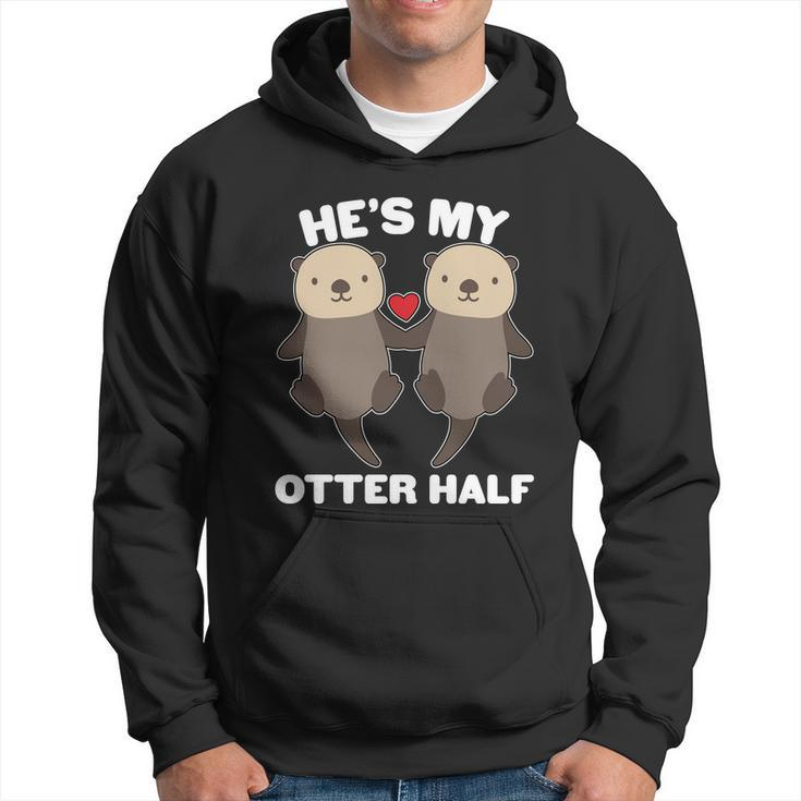 Cute Hes My Otter Half Matching Couples Shirts Men Hoodie