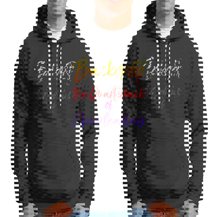 Cute Quote Cheer Backspots The Quarterback Of Cheerleading Gift Hoodie