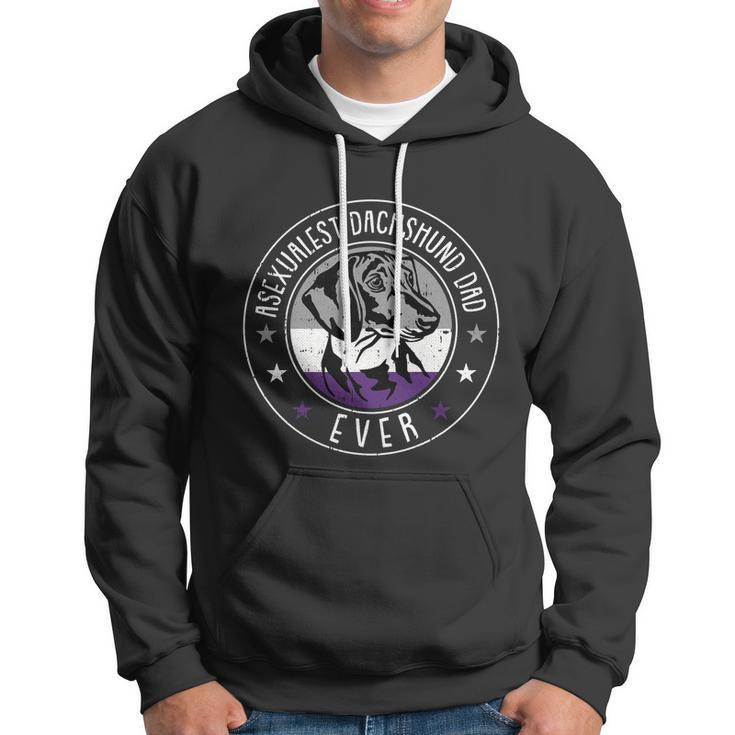 Dachshund Dad Lgbtgreat Giftq Asexual Ace Pride Doxie Dog Lover Ally Gift Hoodie