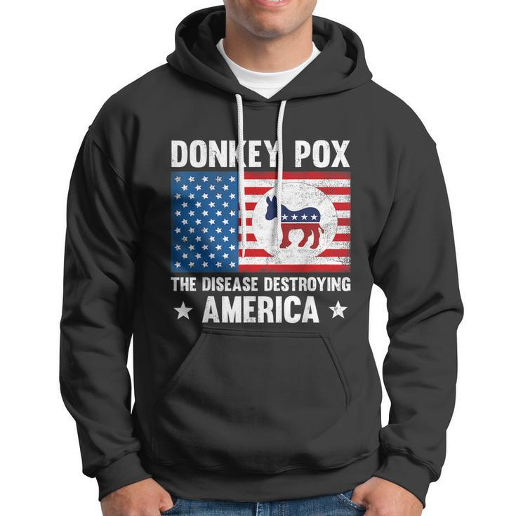 Donkey Pox The Disease Destroying America Funny Anti Biden V3 Hoodie