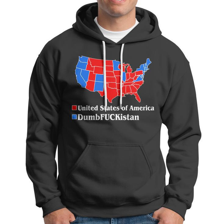 Dumbfuckistan Vs United States Of America Election Map Republicans Hoodie
