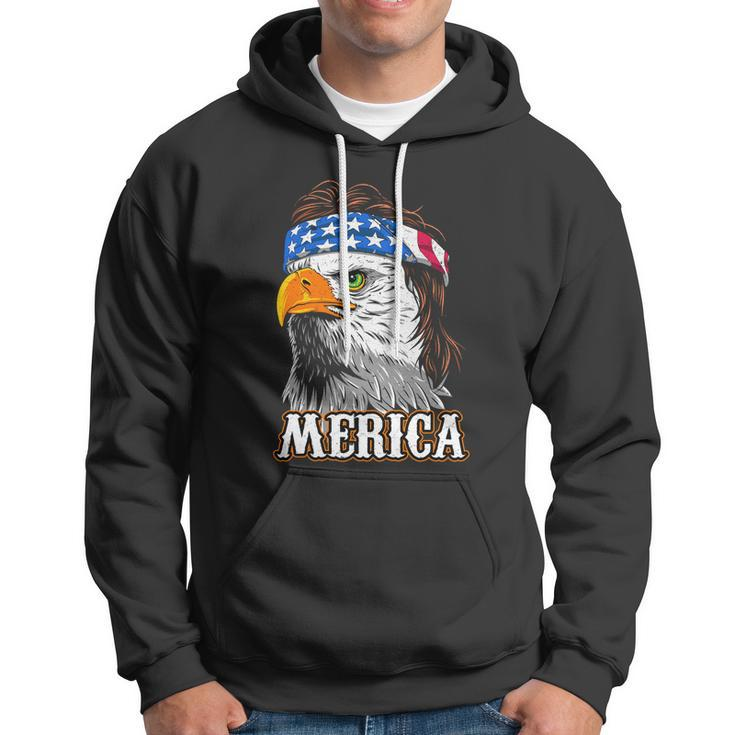 Eagle Mullet 4Th Of July Cool Gift Usa American Flag Merica Gift Hoodie