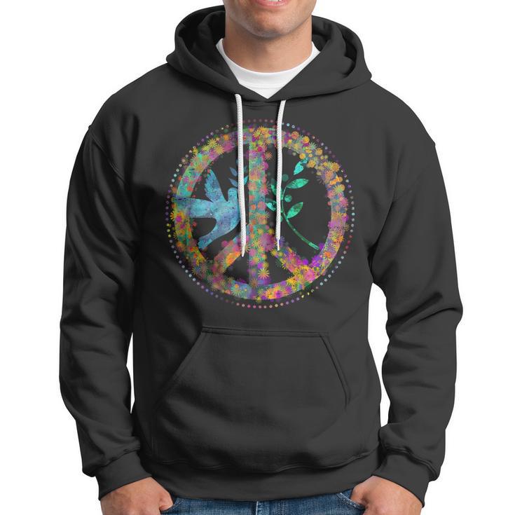 Earth Watercolor Peace Sign Tshirt Hoodie