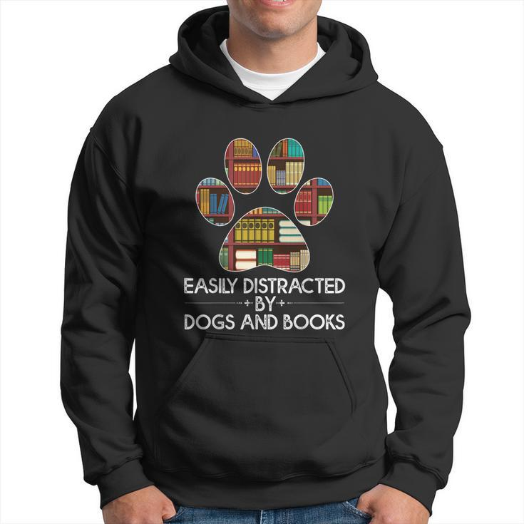 Easily Distracted By Dogs And Books Men Hoodie