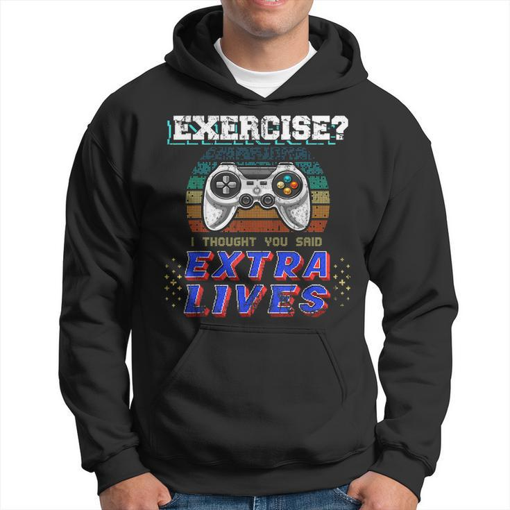 Extra Lives Funny Video Game Controller Retro Gamer Boys  V3 Hoodie