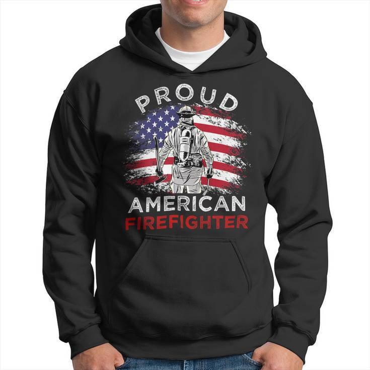 Firefighter Proud American Firefighter Vintage July 4Th For Firefighter Hoodie