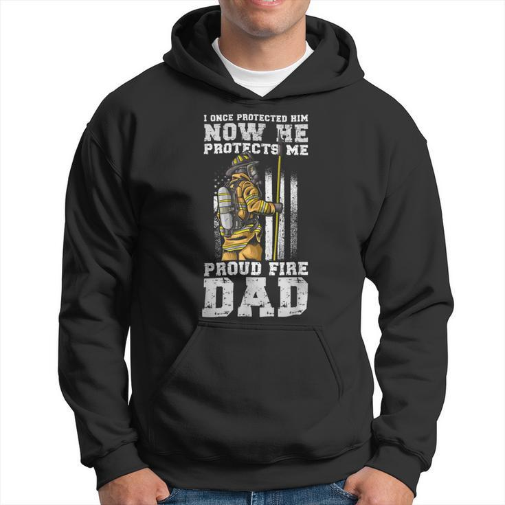 Firefighter Proud Fire Dad Firefighter Dad Of A Fireman Father Hoodie