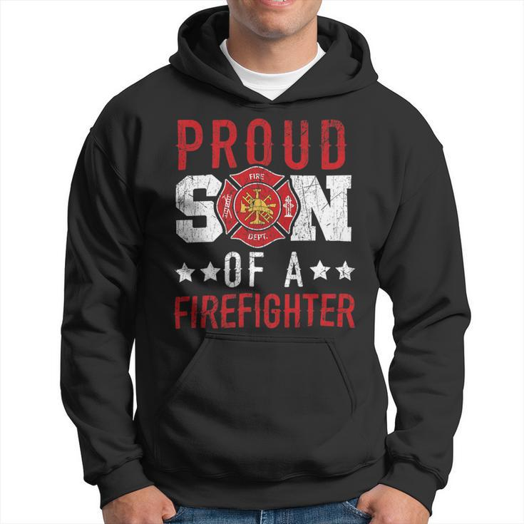 Firefighter Proud Son Of A Firefighter Firefighting Fireman Fire Rescue Hoodie