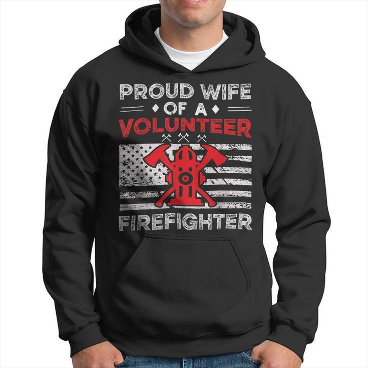 Firefighter Proud Wife Of A Volunteer Firefighter Fire Wife V2 Hoodie