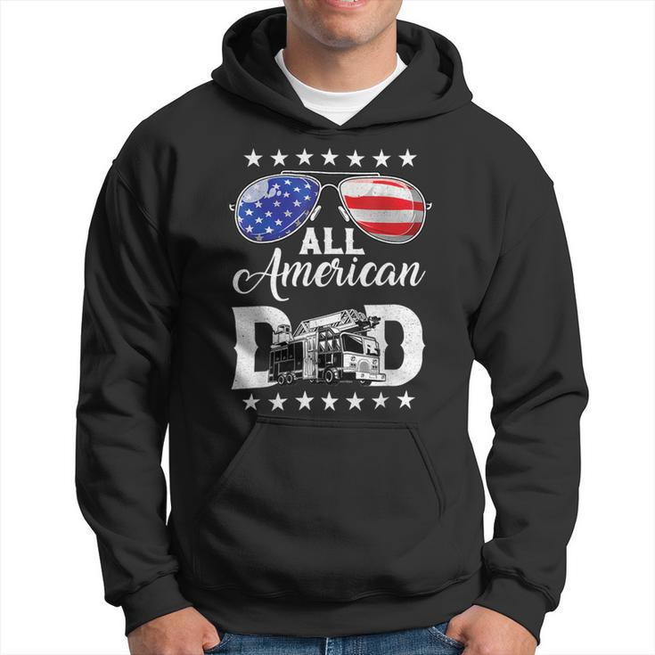 Firefighter Sunglasses American Firefighter Dad Patriotic 4Th Of July Hoodie
