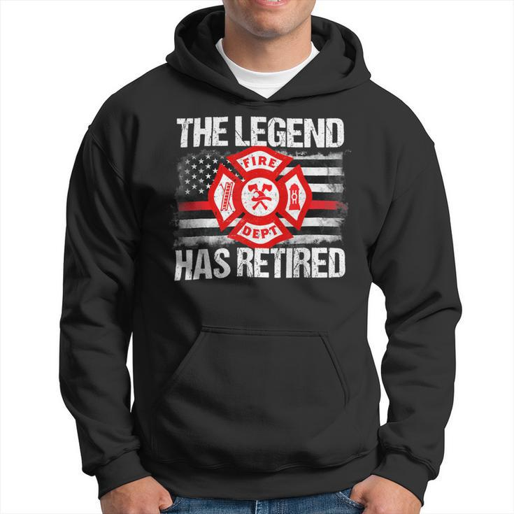 Firefighter The Legend Has Retired Firefighter Retirement Party Hoodie