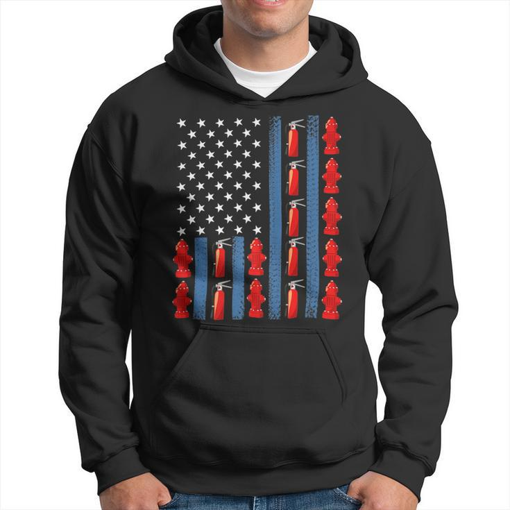 Firefighter Us American Flag Firefighter 4Th Of July Patriotic Man Woman Hoodie