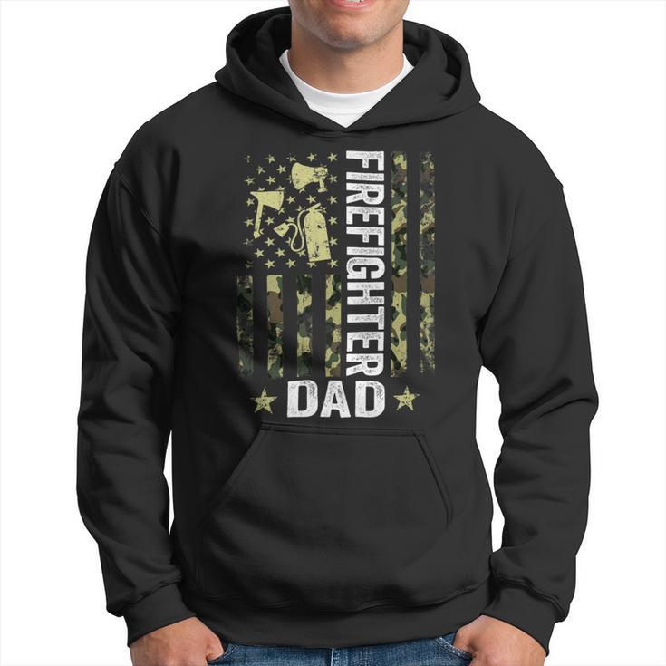 Firefighter Usa Flag Camouflage Firefighter Dad Patriotic Fathers Day_ Hoodie