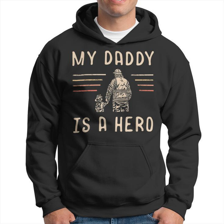 Firefighter Usa Flag My Daddy Is A Hero Firefighting Firefighter Dad Hoodie