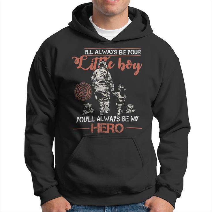 Firefighter Vintage Firefighter Dad & Son Daddy Fathers Day Hoodie