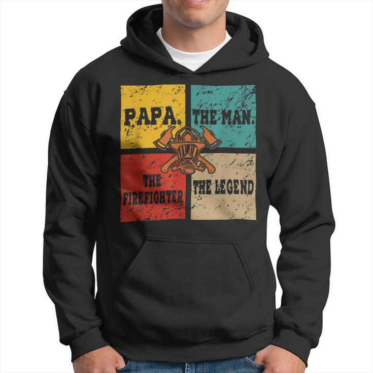 Firefighter Vintage Retro Papa Funny Man The Firefighter The Legend V3 Hoodie