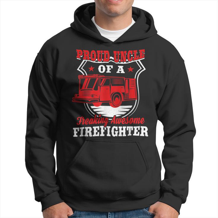 Firefighter Wildland Fireman Volunteer Firefighter Uncle Fire Truck V2 Hoodie