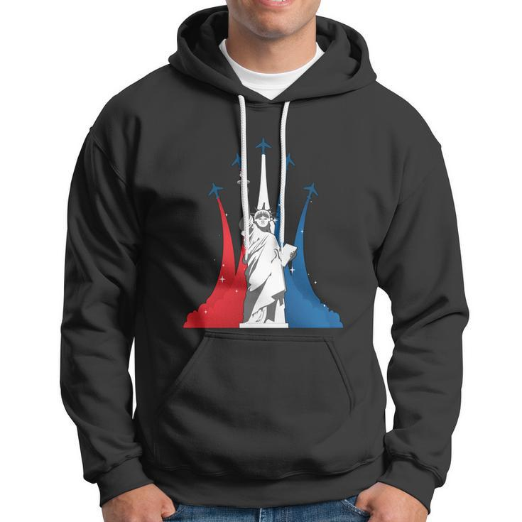 Fourth Of July Fighter Jets Red White Blue 4Th American Flag Hoodie