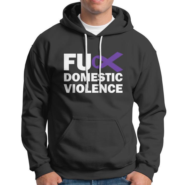 Fuck Domestic Violence Purple Ribbon Domestic Violence Hoodie