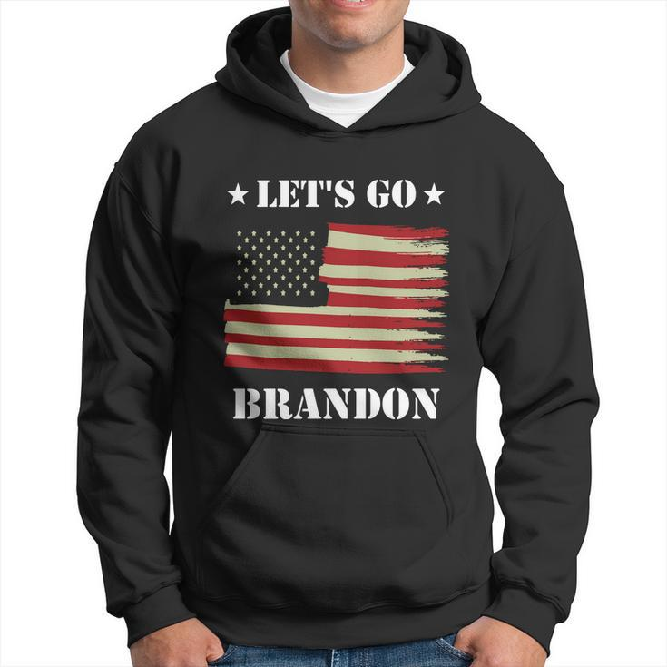 Funny Anti Biden Fjb Lets Go Brandon Let Go Brandon American Flag Republic Hoodie