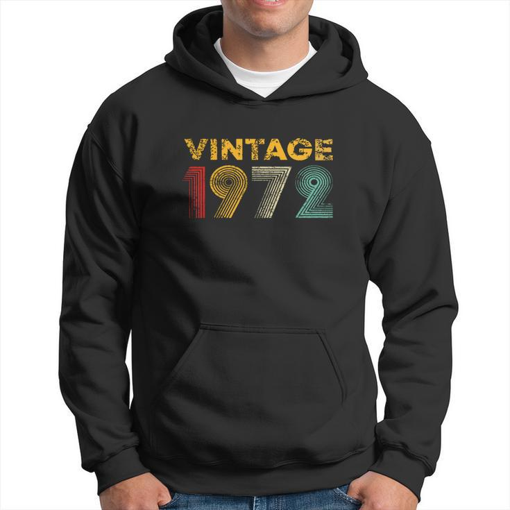 Funny Birthday Vintage 1972 50Th Birthday Gift Graphic Design Printed Casual Daily Basic Hoodie