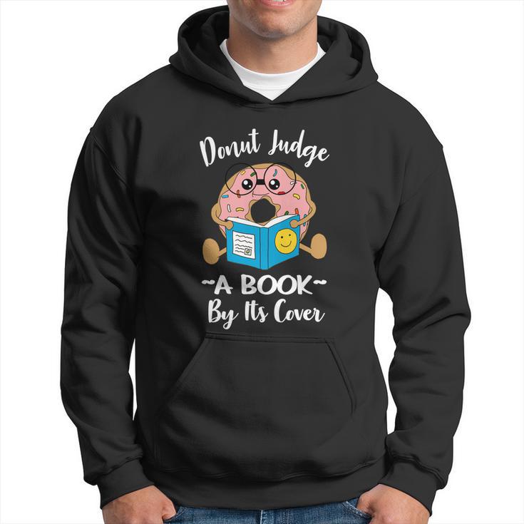 Funny Bookworm Teacher Librarian Reading Donut Pun Literacy Cool Gift Hoodie