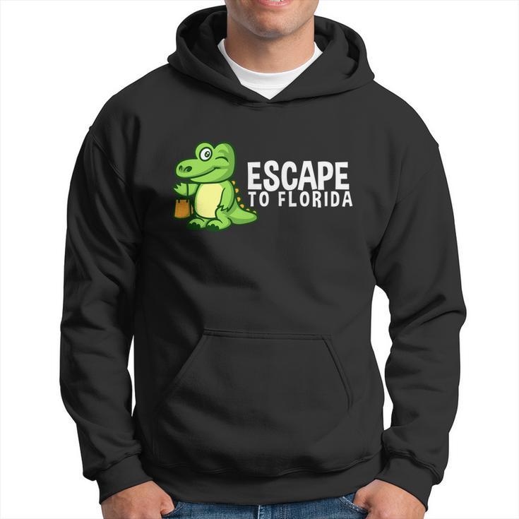 Funny Desantis Alligator Escape To Florida Cool Gift Hoodie