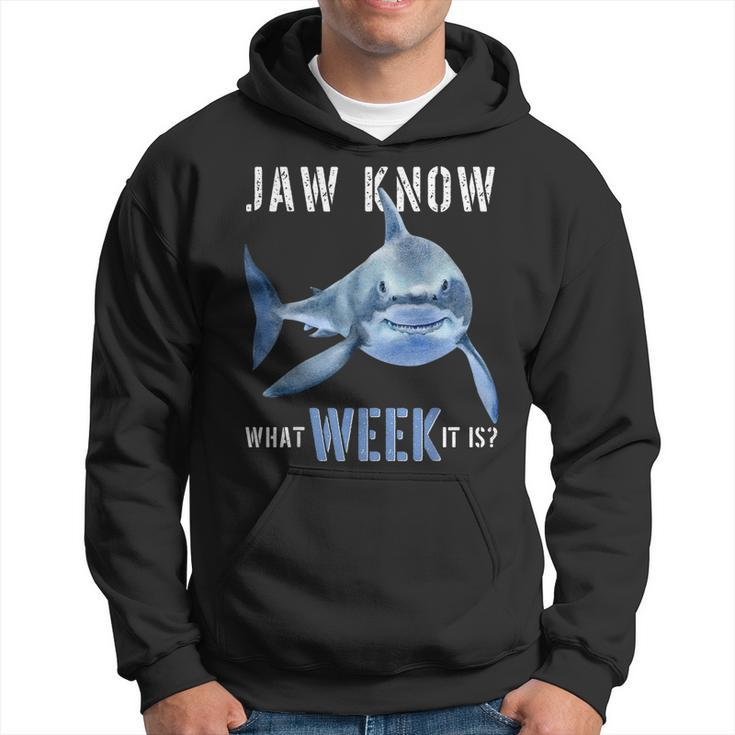 Funny Jaw Know What Week It Is Shark 2022 Funny Shark Kids  Hoodie