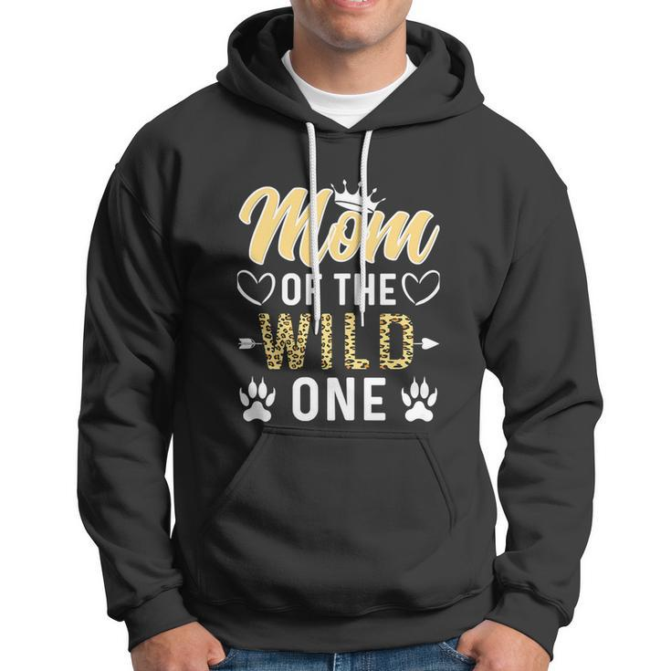 Funny Mom Of The Wild One 1St Birthday Matching Family Hoodie