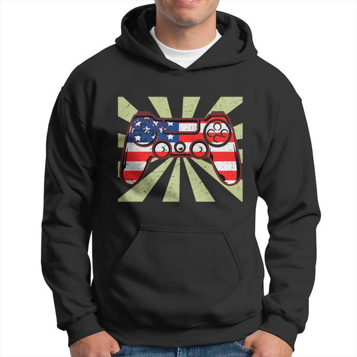 Game Controller 4Th Of July Video Game Proud American Hoodie