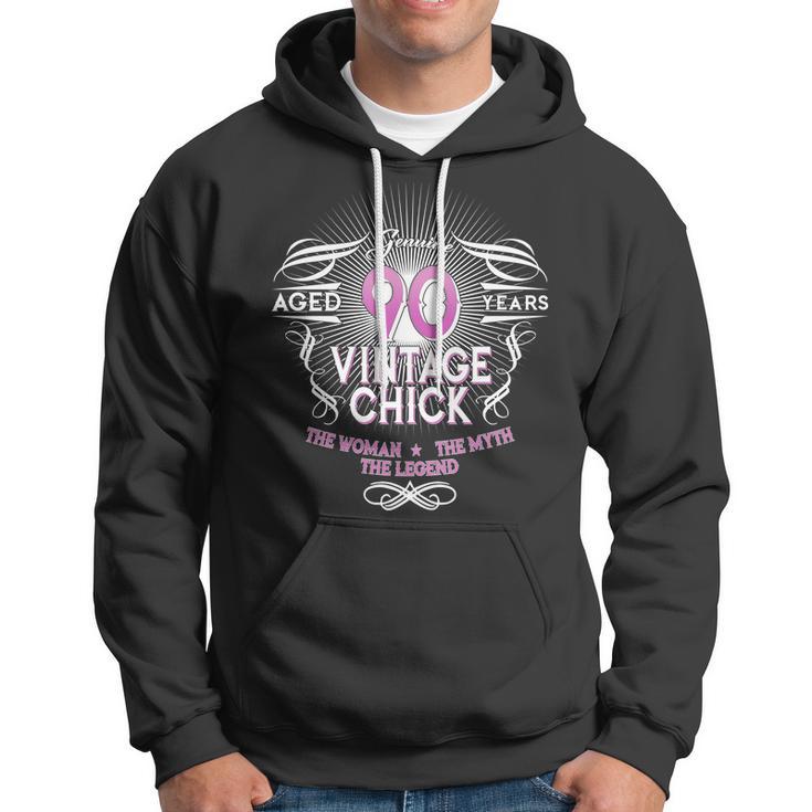 Genuine Aged 90 Years Vintage Chick 90Th Birthday Tshirt Hoodie