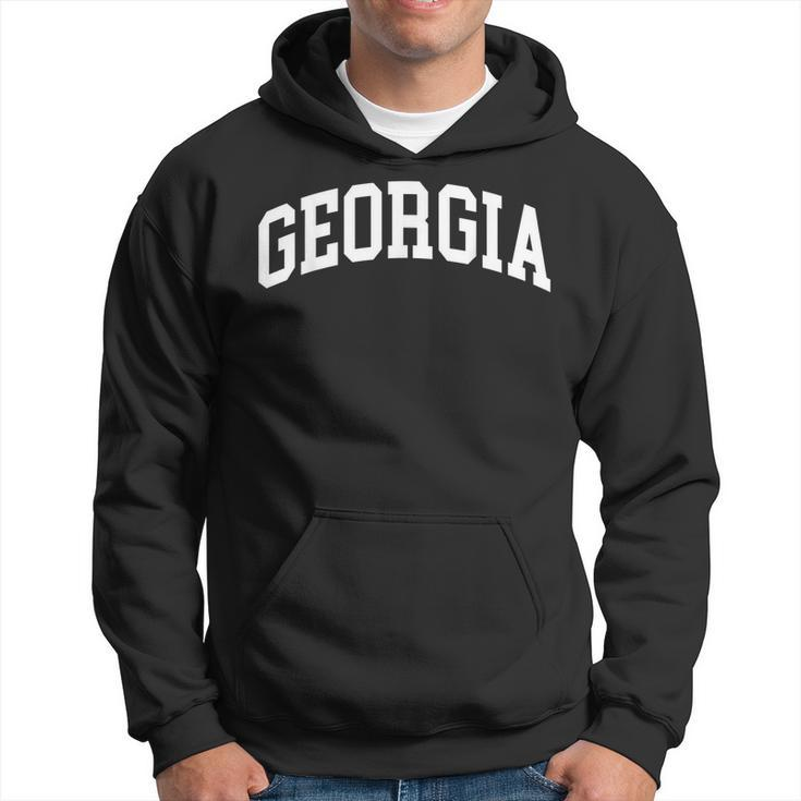 Georgia Us College Font Proud American Usa States Men Hoodie