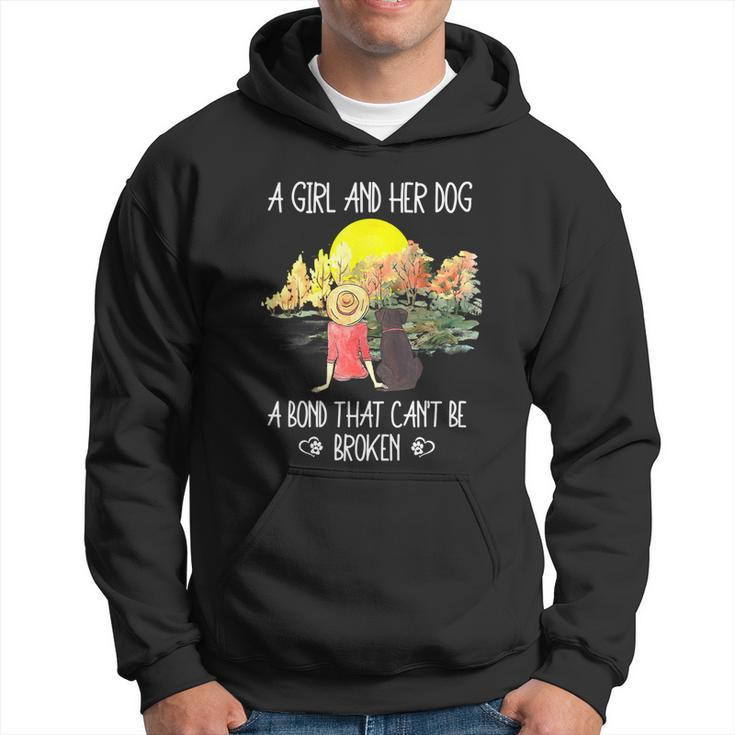 A Girl And Her Dog A Bond That Cant Be Broken Cute Men Hoodie