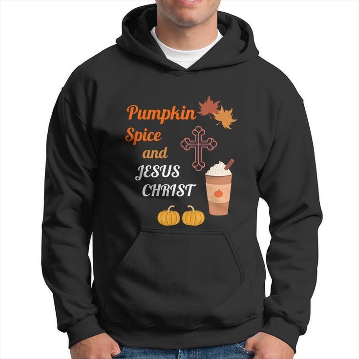Halloween Cute Pumpkin Spice And Jesus Christ Fall Men Hoodie