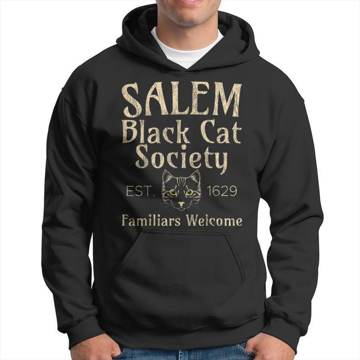 Halloween Salem Black Cat Society Familiars Welcome  Hoodie
