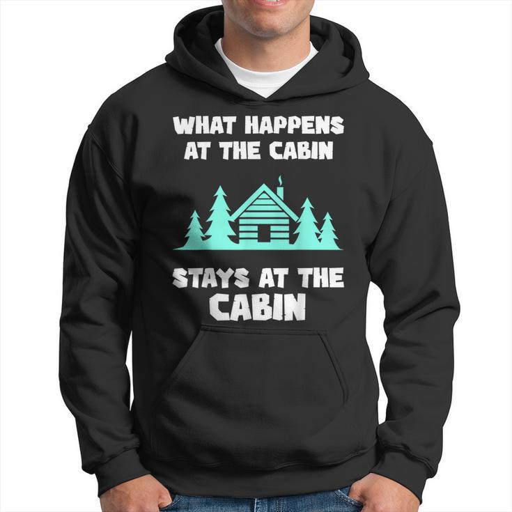 What Happens At The Cabin Stays In The Cabin Mountain Hiker Men Hoodie