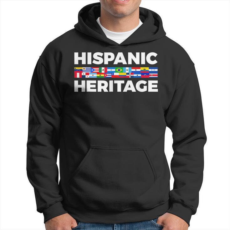 Happy Hispanic Heritage Month Latino Country Flags Men Hoodie