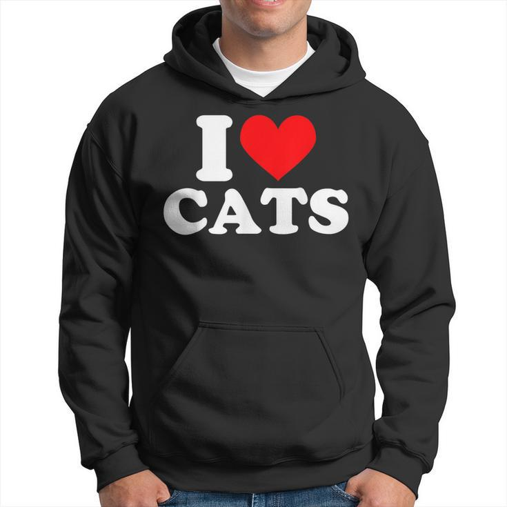 I Heart Cats I Heart Cats I Love Cats Men Hoodie - Thegiftio