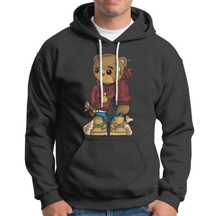 Hip Hop Teddy Bear With Gun Get Money Rap Music Lover Gift Hoodie