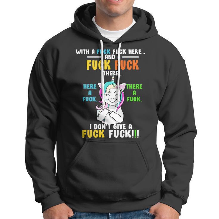 I Dont Give A Fuck Fuck Offensive Funny Unicorn Hoodie