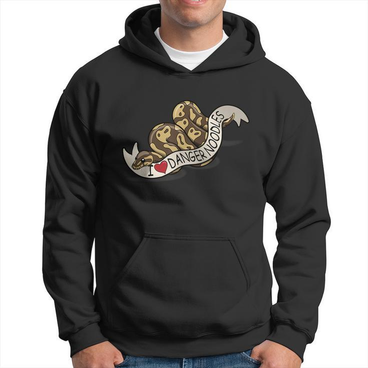 I Love Danger Noodles Ball Python Cute Graphic Design Printed Casual Daily Basic Men Hoodie