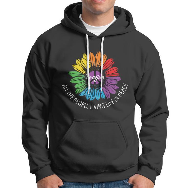 Imagine All The People Living Lgbt Pride Month Hoodie