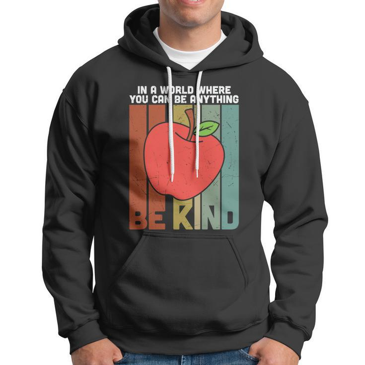In A World Be Kind Teacher Apple Graphic Plus Size Shirt For Teacher Male Female Hoodie