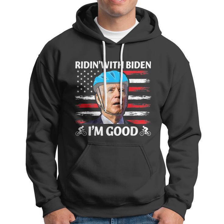 Joe Biden Falling Off His Bicycle Funny Biden Falls Off Bike V6 Hoodie