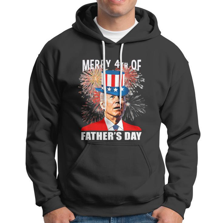 Joe Biden Merry 4Th Of Fathers Day Funny 4Th Of July Cool Gift Hoodie