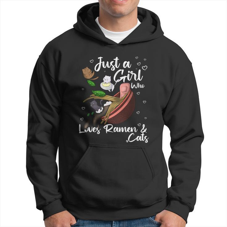 Just A Girl Who Loves Ramen And Cats Hoodie