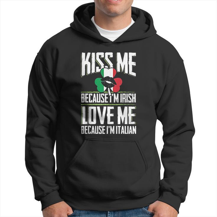 Kiss Me Im Irish Love Me Im Italian St Patricks Proud Irish V2 Men Hoodie