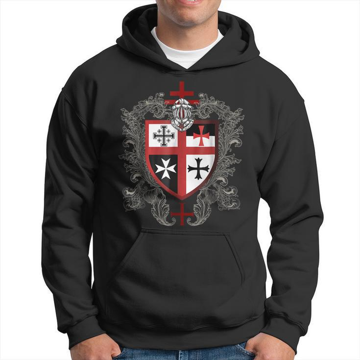 Knight Templar T Shirt - Shield Of The Knight Templar - Knight Templar Store Hoodie