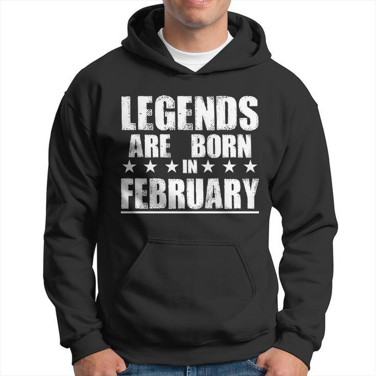 Legends Are Born In February Birthday T-Shirt Men Hoodie